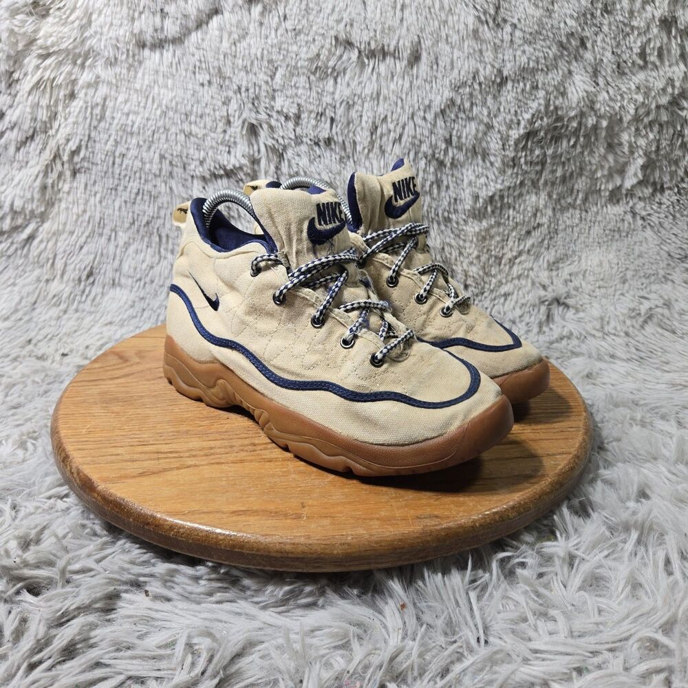 Nike ACG Tan Khaki Canvas Hiking Boot Sneakers Womens Size 8 Gum Sole 950911-141